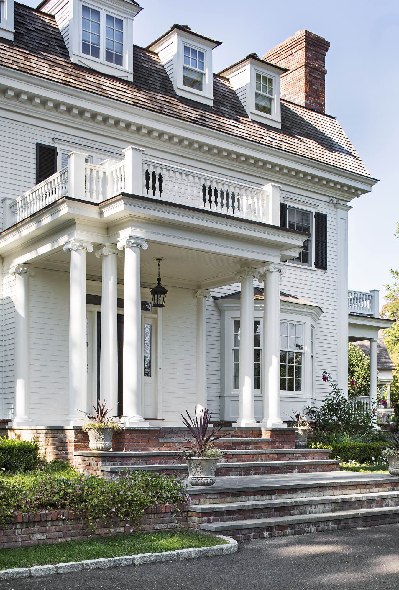 Entrance to Dutch Colonial Style Home