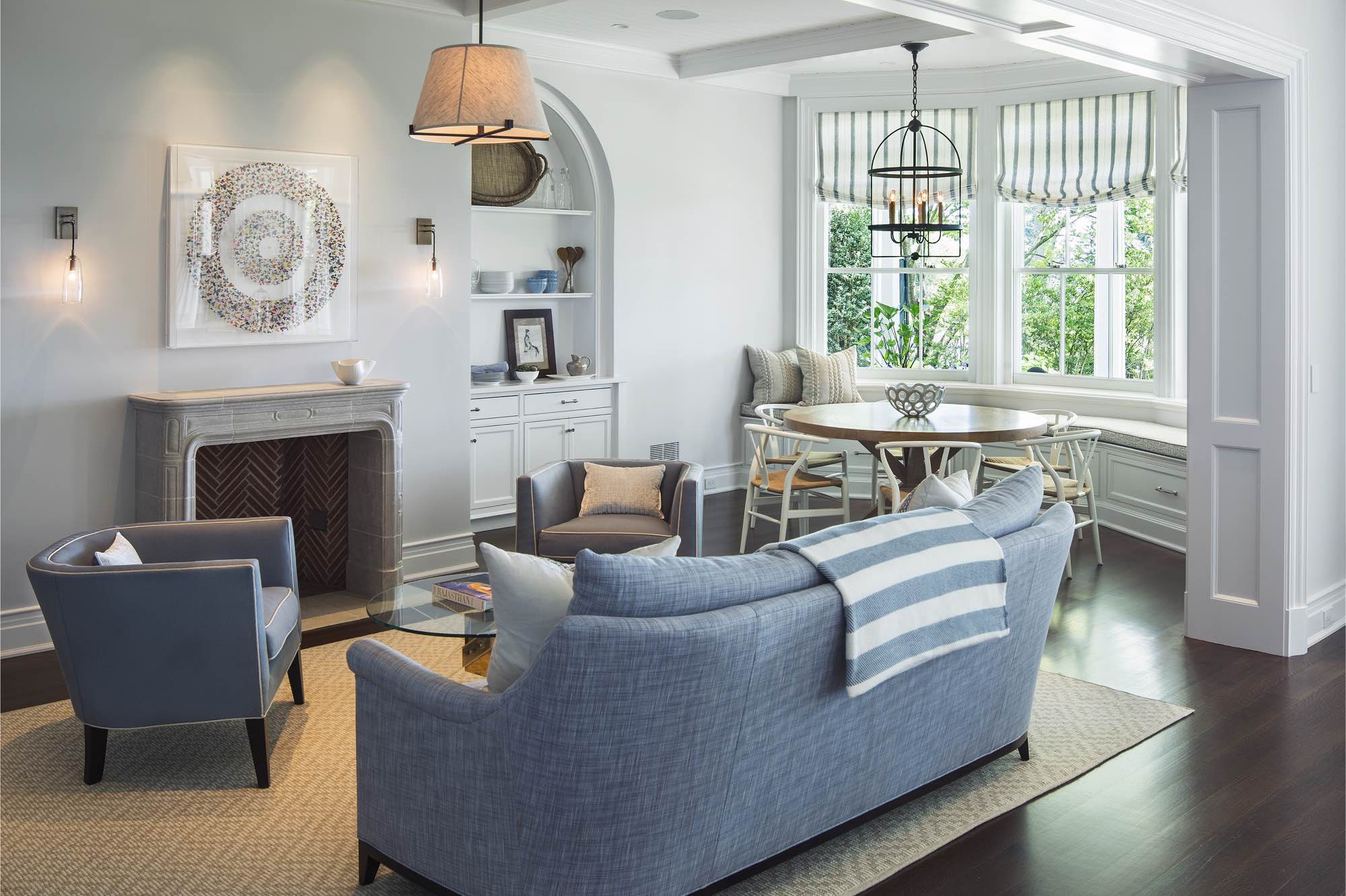 Living Room Area in Modern Colonial Home
