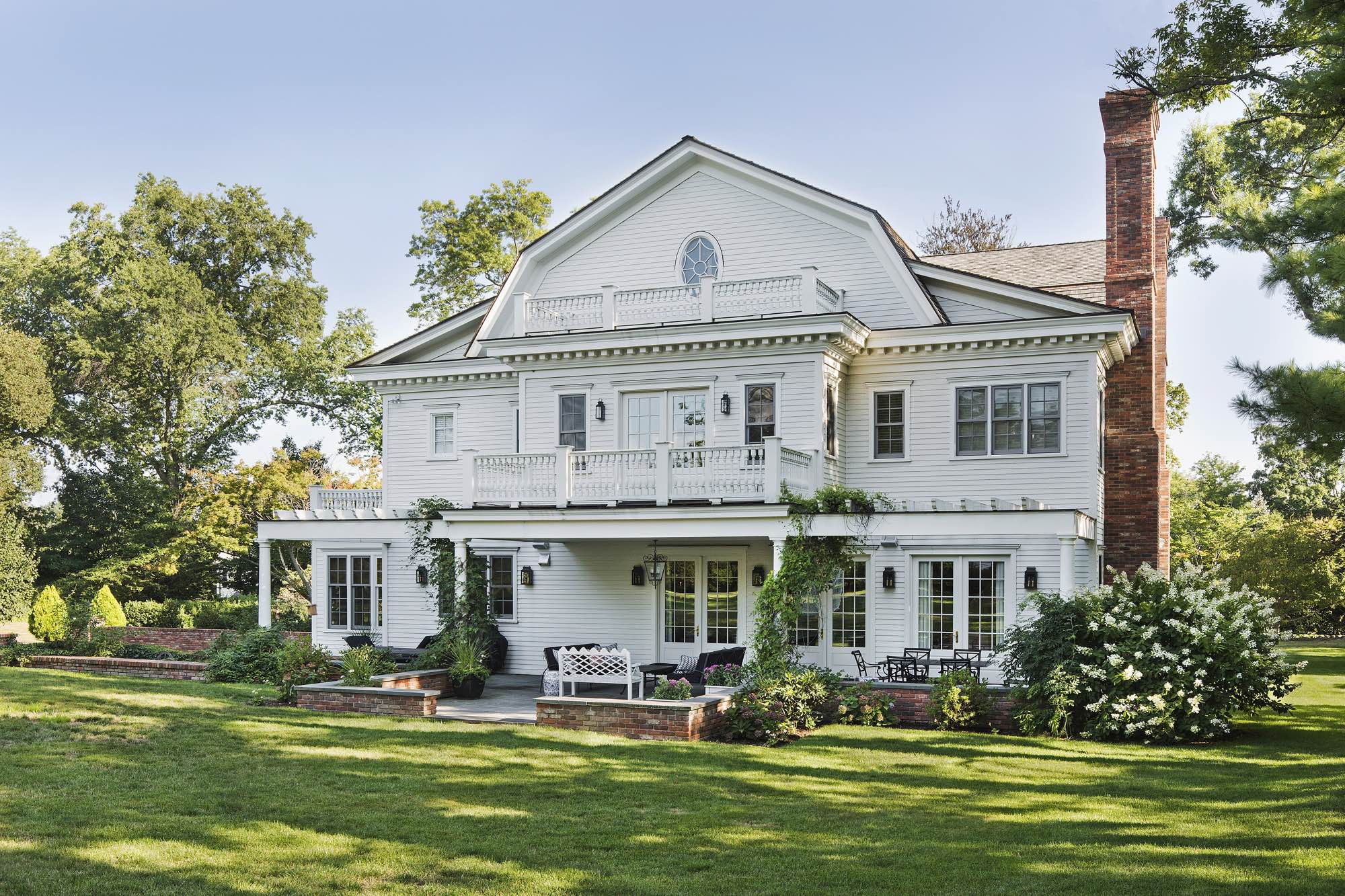 Back Exterior View of Dutch Colonial Home