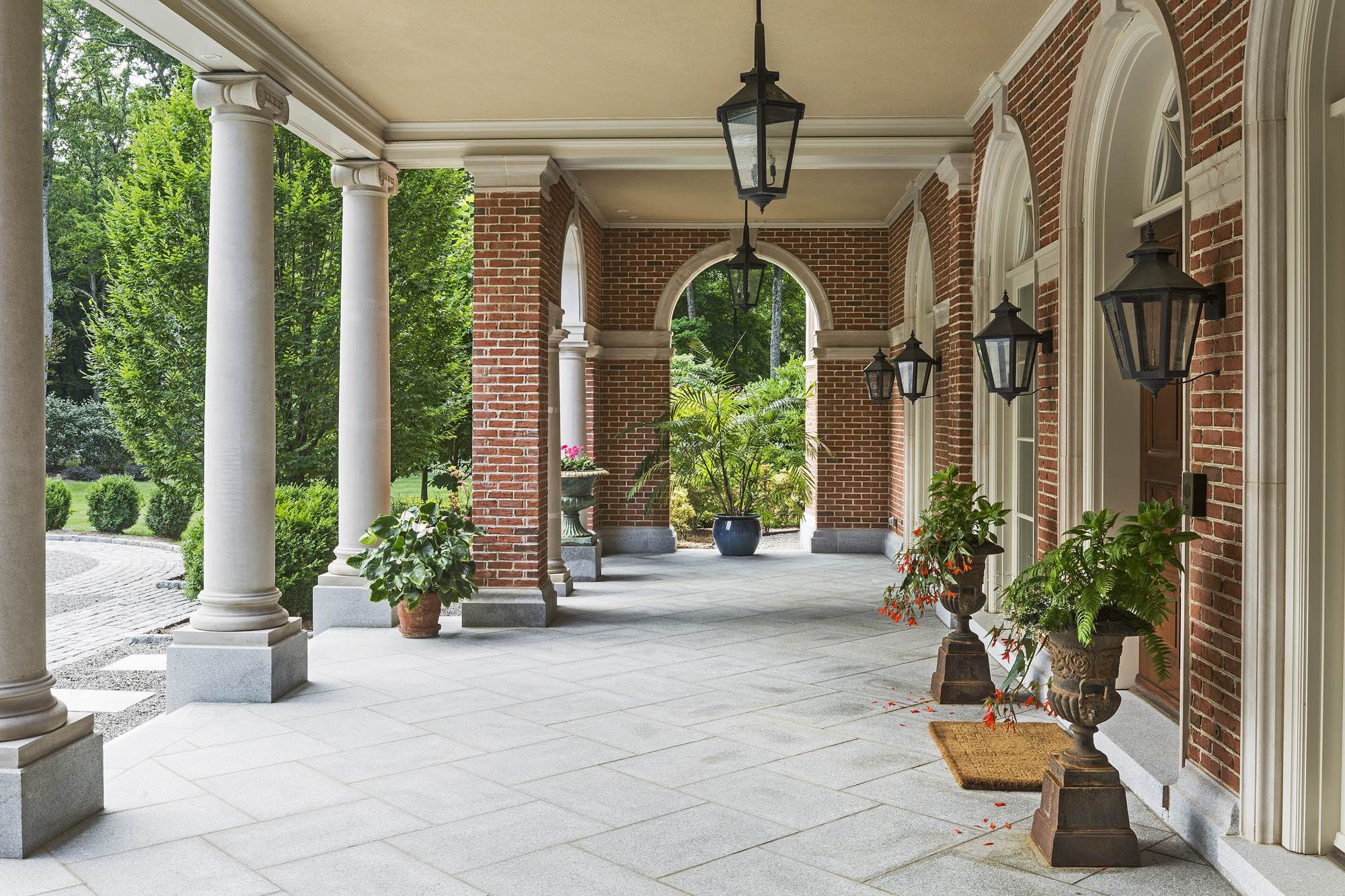 Front Porch at the Grand French Chateau