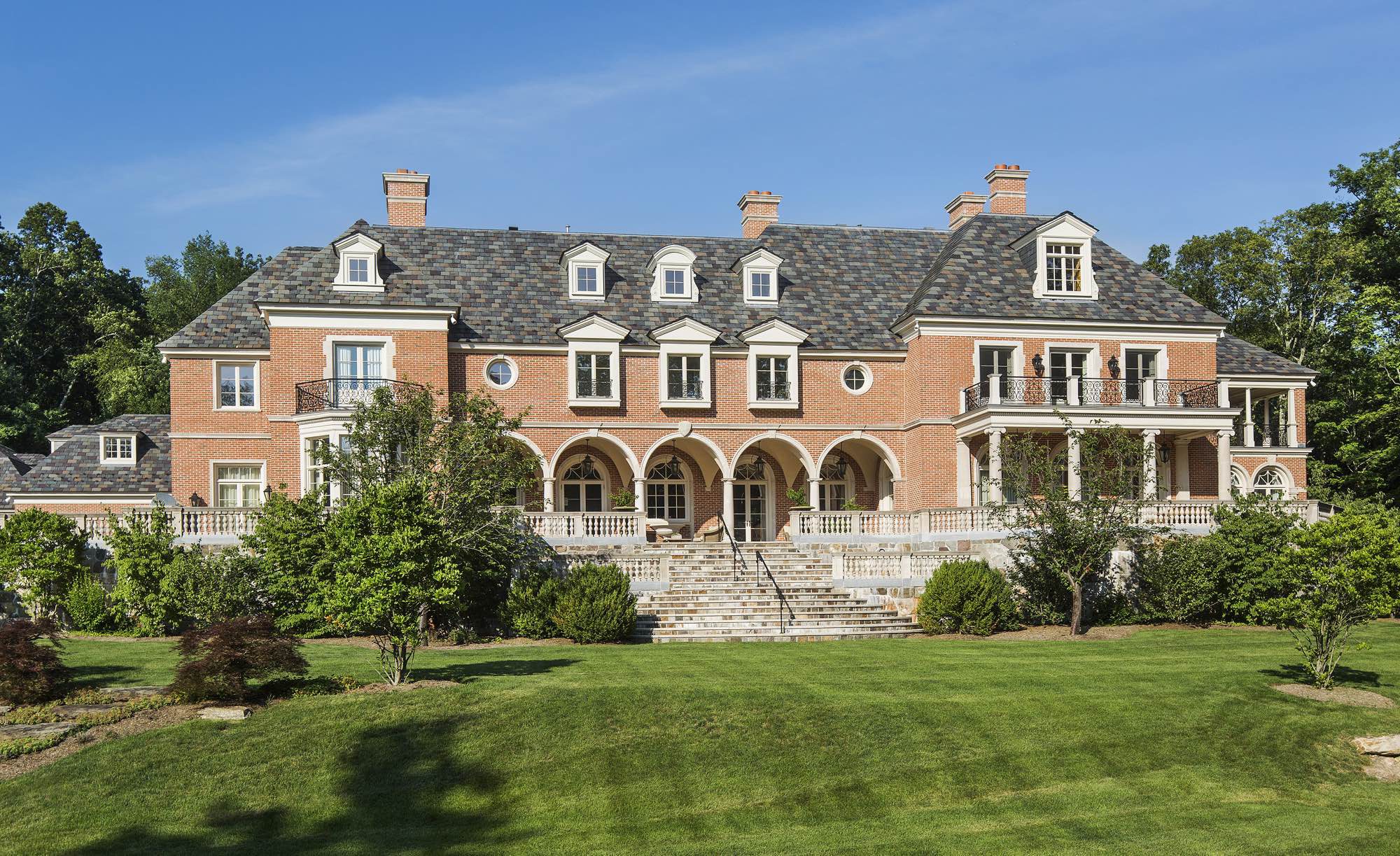 The Grand French Chateau Front Yard