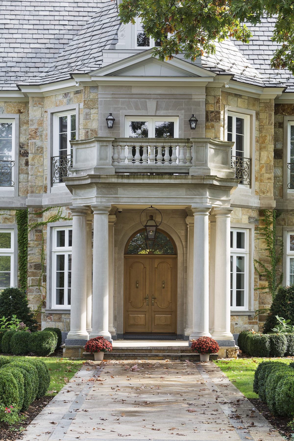 Entrance to American-French Country Home