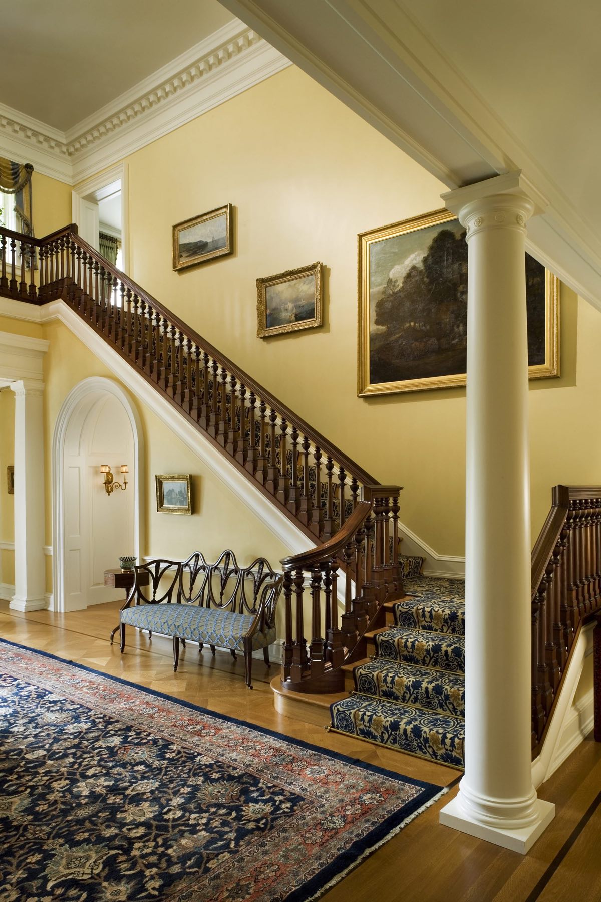 Staircase in a Georgian style country estate