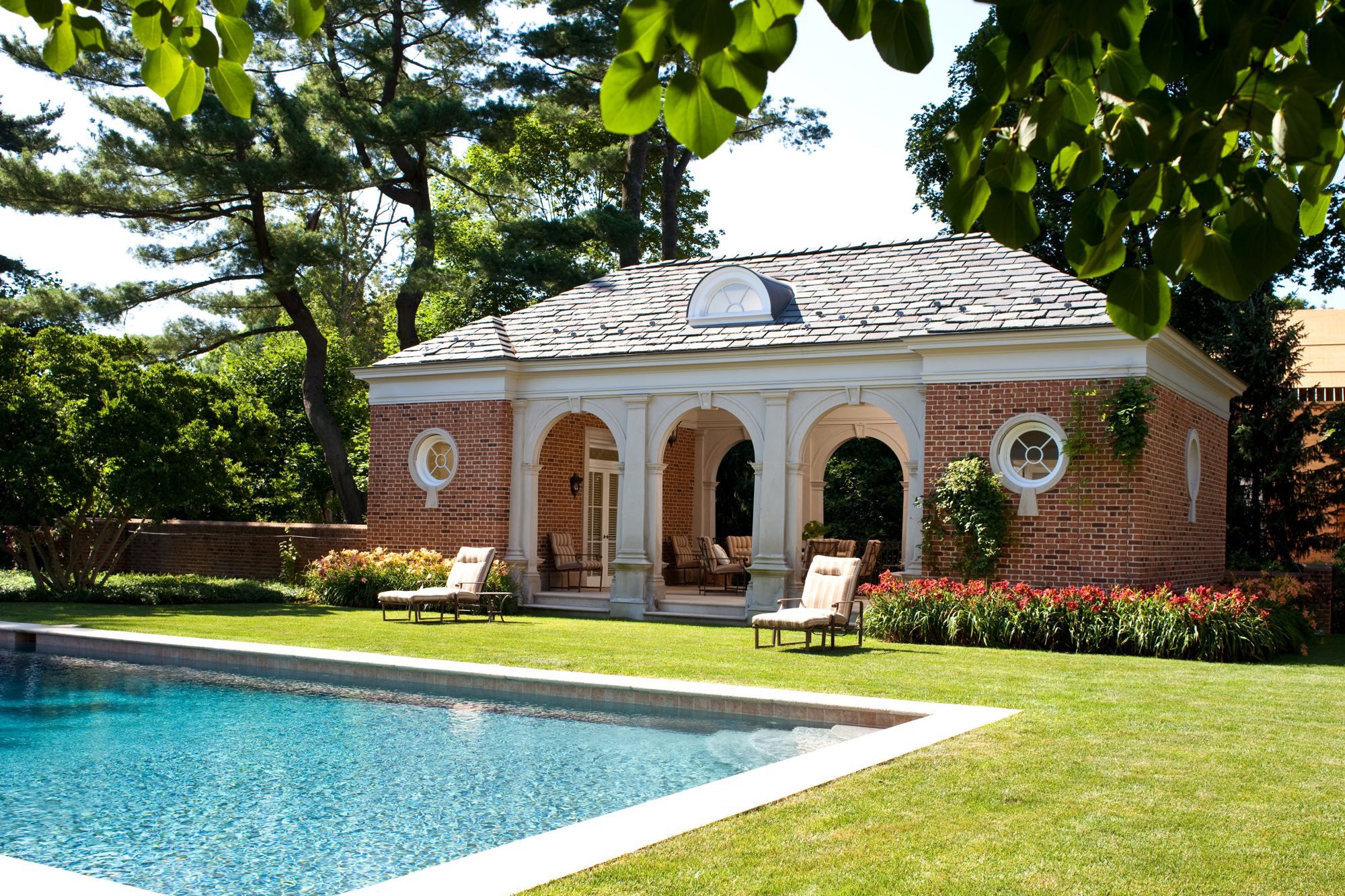 pool house on Georgian country estate
