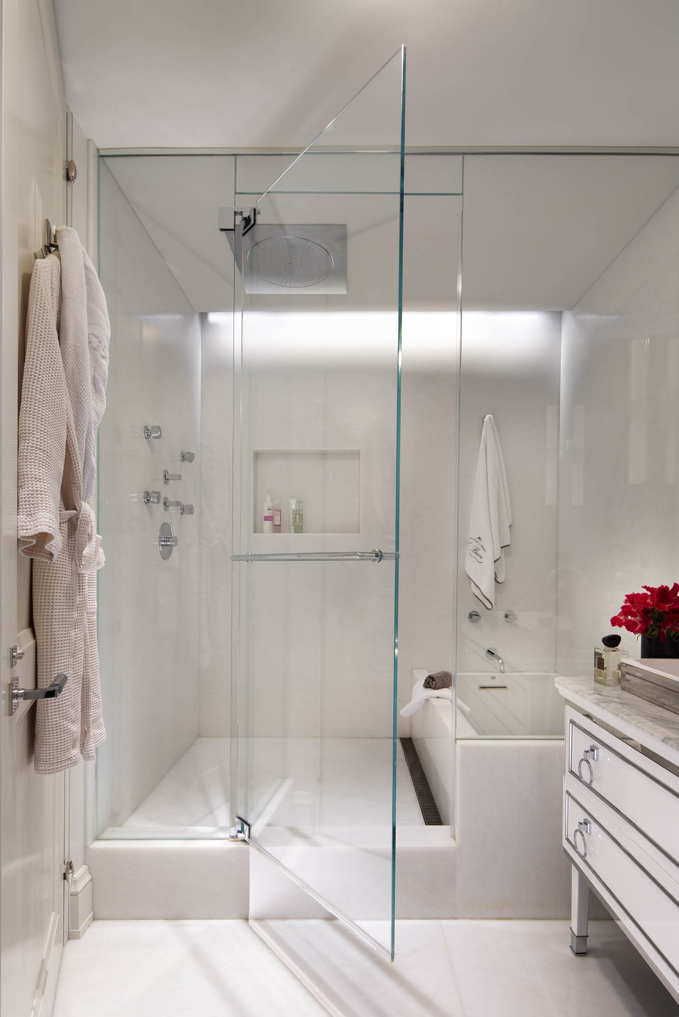 Shower in luxury New York apartment