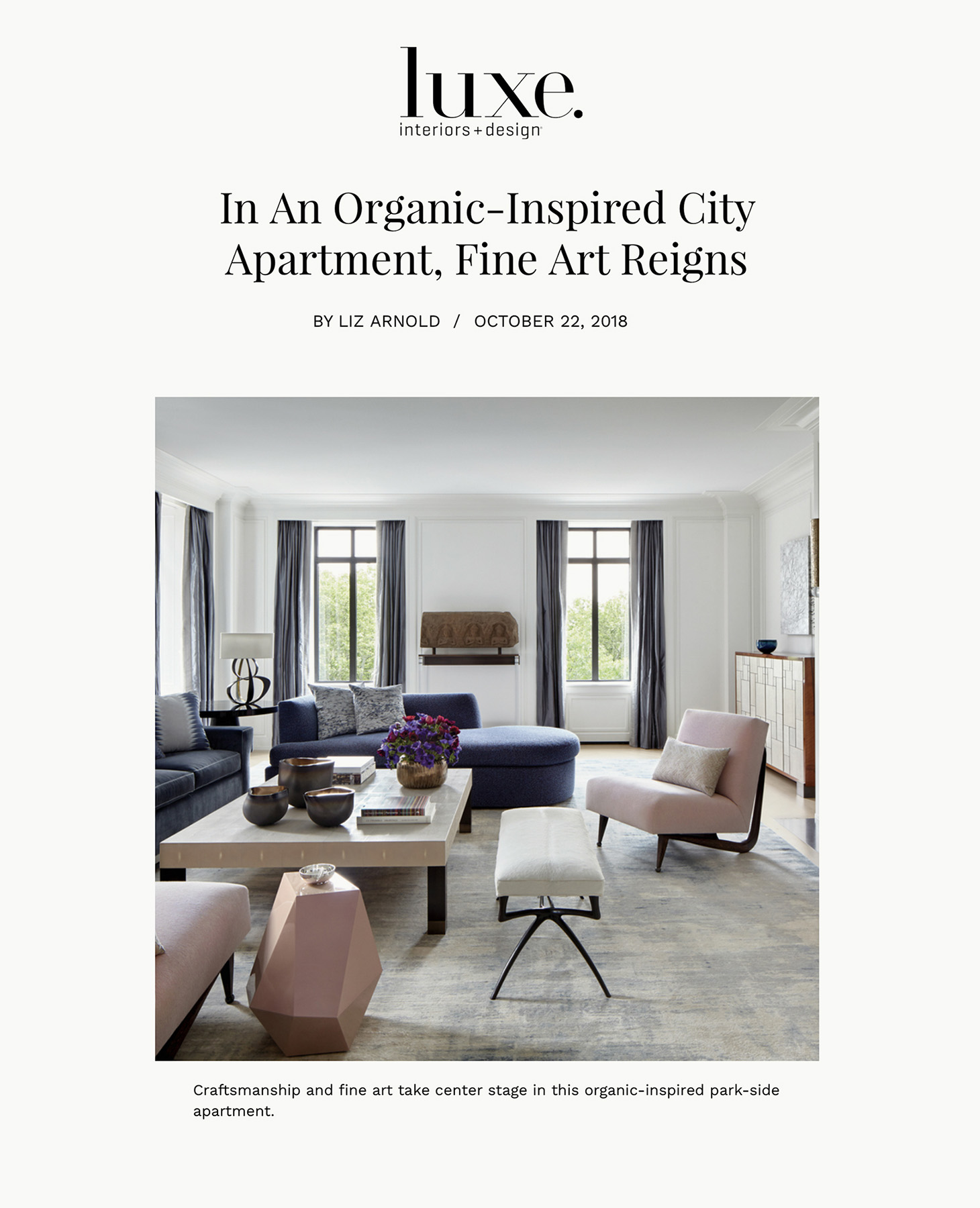 Luxe. Interiors + Design, October 2018